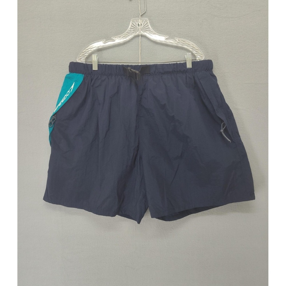 Speedo Swim Shorts Mens 2XL Quick Dry Trunks Mesh Lined Pockets Drawstring